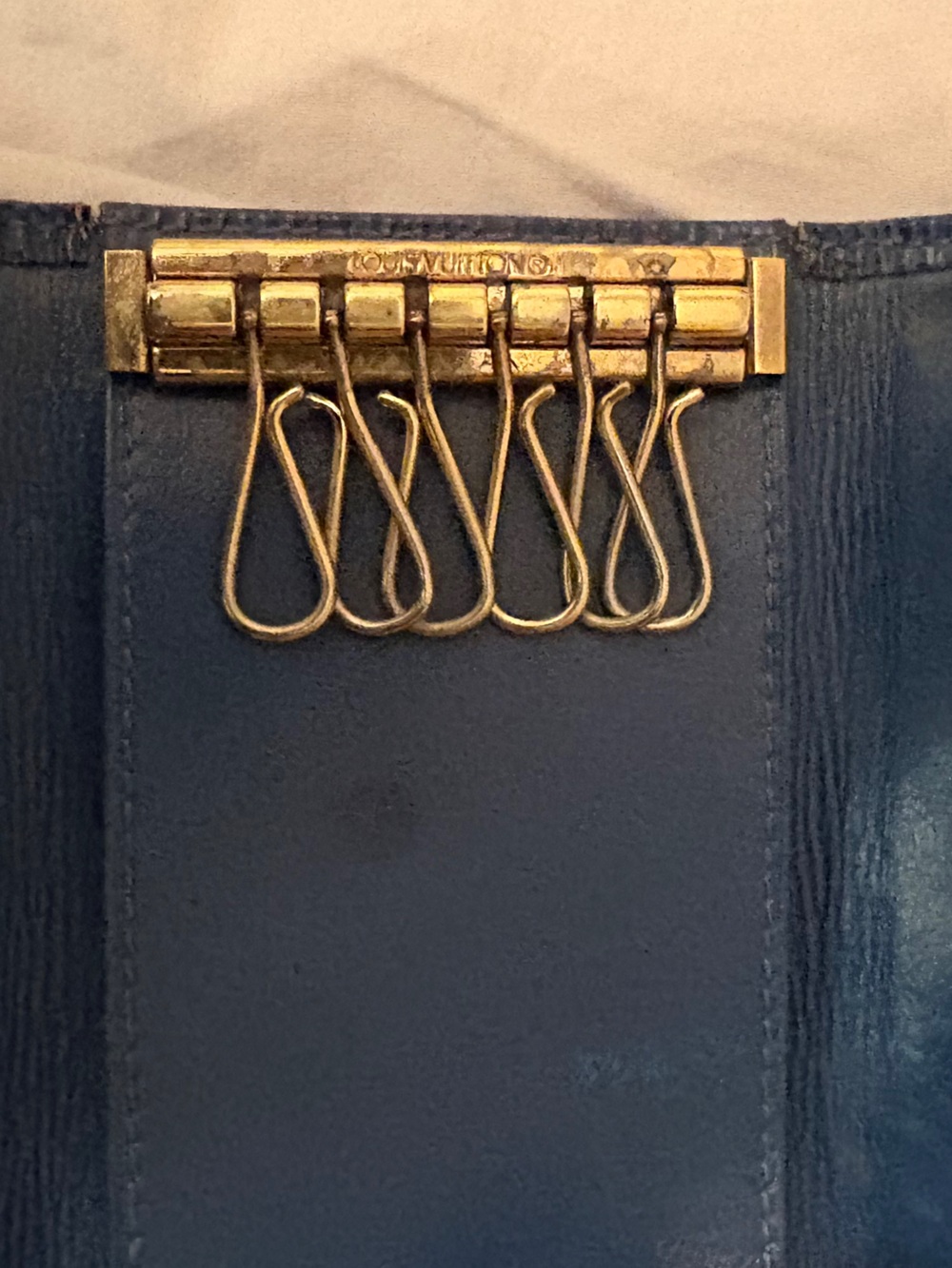 Louis Vuitton Epi Toledo Blue 6-Key Holder Key Case Wallet Vintage 2001 - Picture 6 of 9